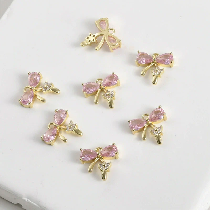 Copper Jewelry Electroplated Butterfly Flower Pendant Bracelet Necklace Earrings Accessories - Image 8