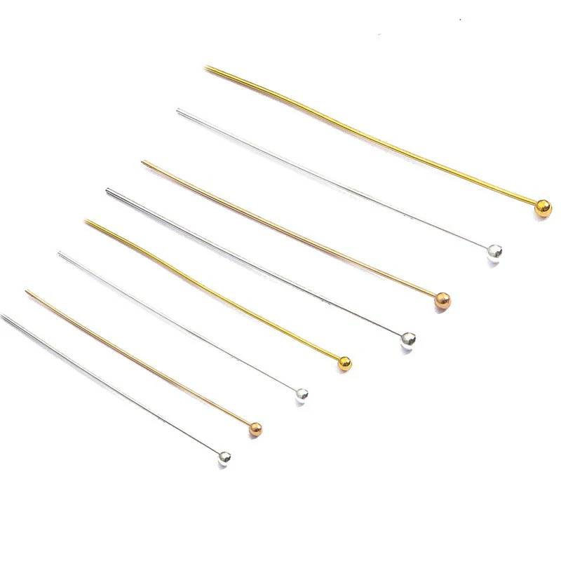 Copper Jewelry Making Materials For Handmade Headwear Hairpin Accessories Earrings Necklace With Electroplating Process And Round Ball Needle Style - Image 4