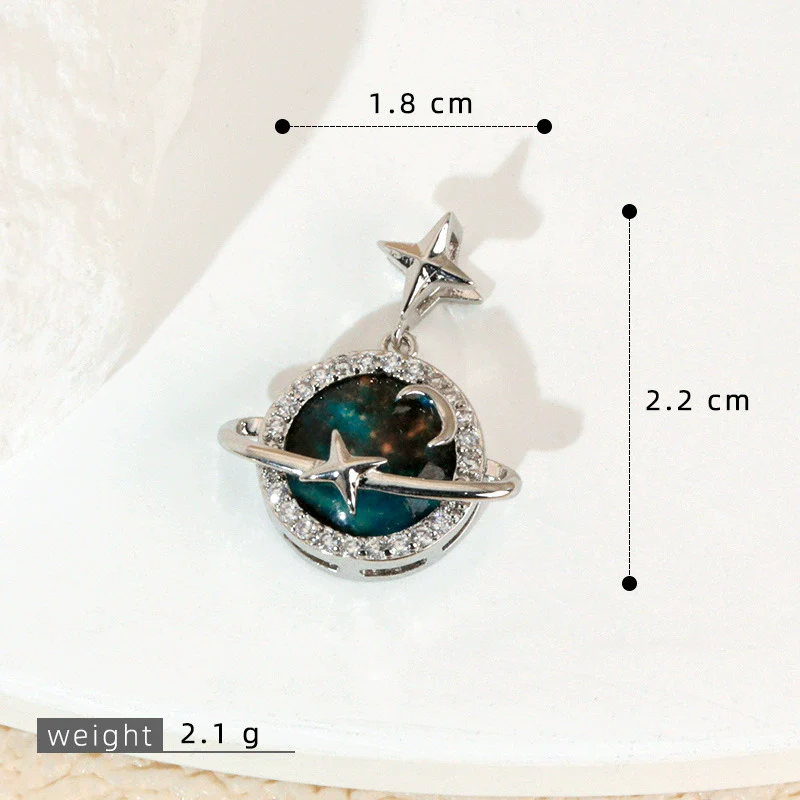Copper Microinlaid Fantasy Planet Star Sun Moon Constellation Heart Shape Animal Zodiac Electroplated Necklace Pendant - Image 32