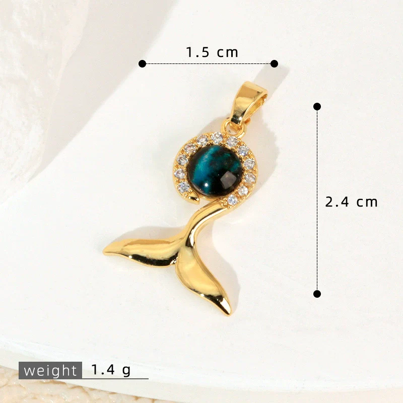 Copper Microinlaid Fantasy Planet Star Sun Moon Constellation Heart Shape Animal Zodiac Electroplated Necklace Pendant - Image 40
