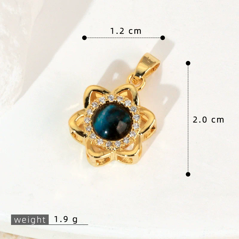 Copper Microinlaid Fantasy Planet Star Sun Moon Constellation Heart Shape Animal Zodiac Electroplated Necklace Pendant - Image 48