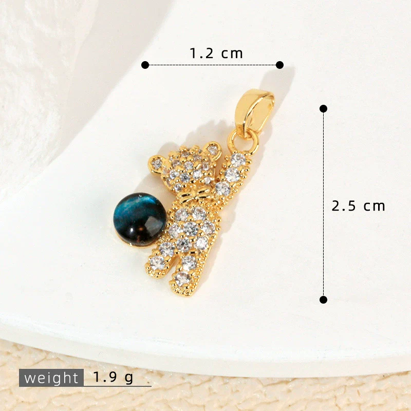 Copper Microinlaid Fantasy Planet Star Sun Moon Constellation Heart Shape Animal Zodiac Electroplated Necklace Pendant - Image 51