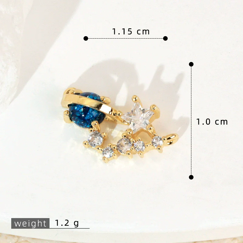 Copper Microinlaid Fantasy Planet Star Sun Moon Constellation Heart Shape Animal Zodiac Electroplated Necklace Pendant - Image 53