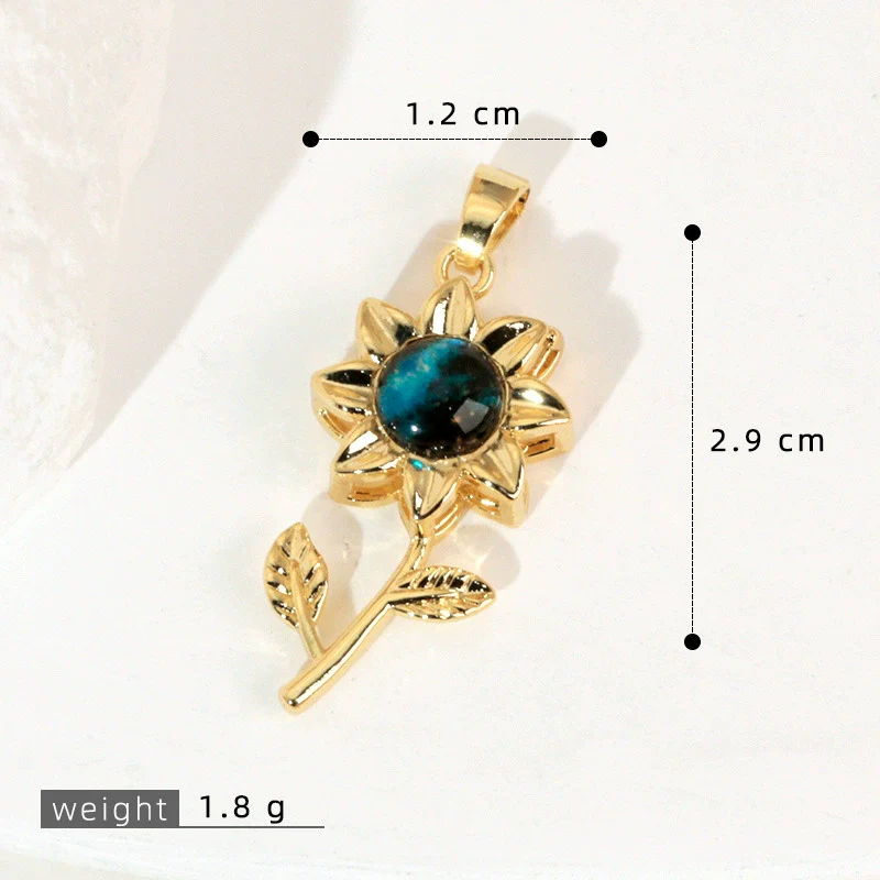 Copper Microinlaid Fantasy Planet Star Sun Moon Constellation Heart Shape Animal Zodiac Electroplated Necklace Pendant - Image 54