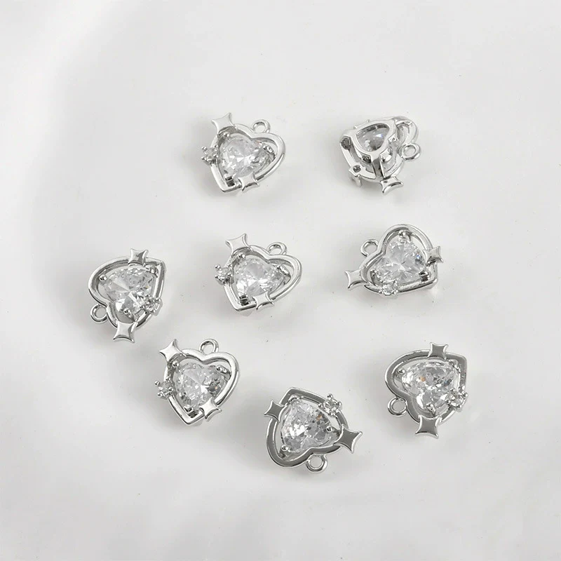 Copper Plated Gold Color Zircon Love Star Pendant Diy Handmade Jewelry Accessories Material - Image 9