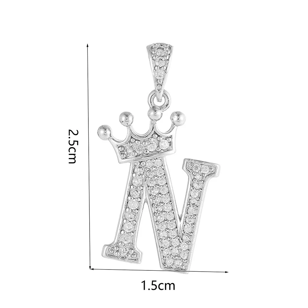Copper Silver Plated Handmade Diy Pendant Accessories Set With Zircon And Letter Design For Necklace And Bracelet - Image 19