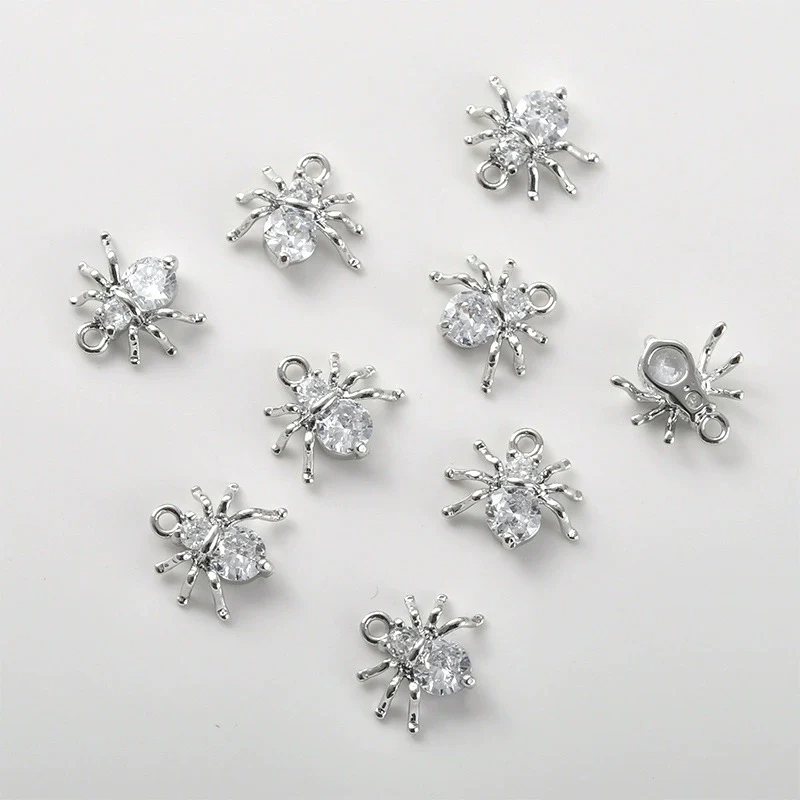 Copper Spider Inlaid Zircon Pendant Electroplated Jewelry Accessories - Image 7