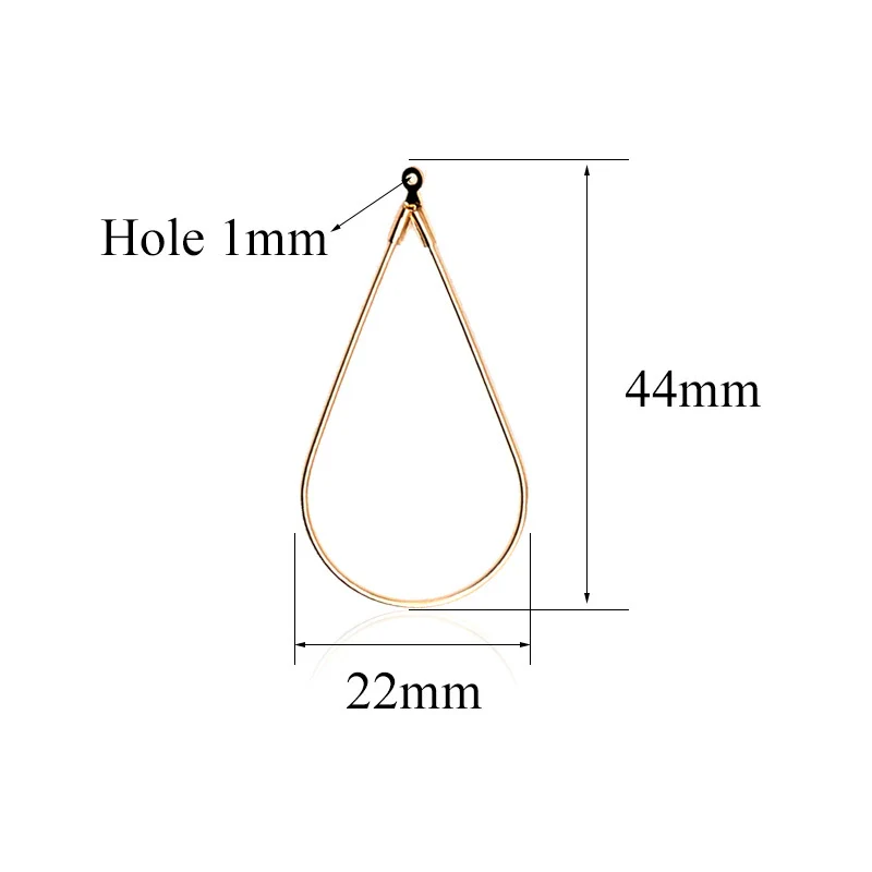 Copper Water Drop Diy Handmade Jewelry Accessories With Baking Paint Design - Image 4