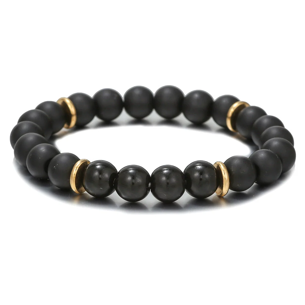 Couple Bracelet Stone Black Onyx Trendy Simple Design Unisex - Image 5