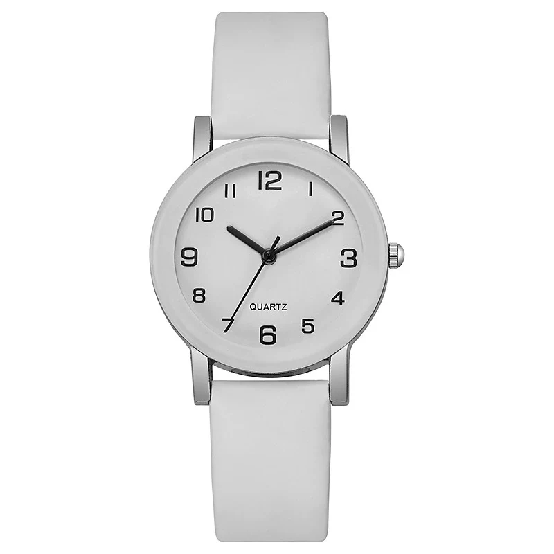 Couple Casual Alloy Quartz Watch With Round Dial Stainless Steel Clasp Genuine Leather Strap Mineral Strengthened Glass Mirror - Image 8