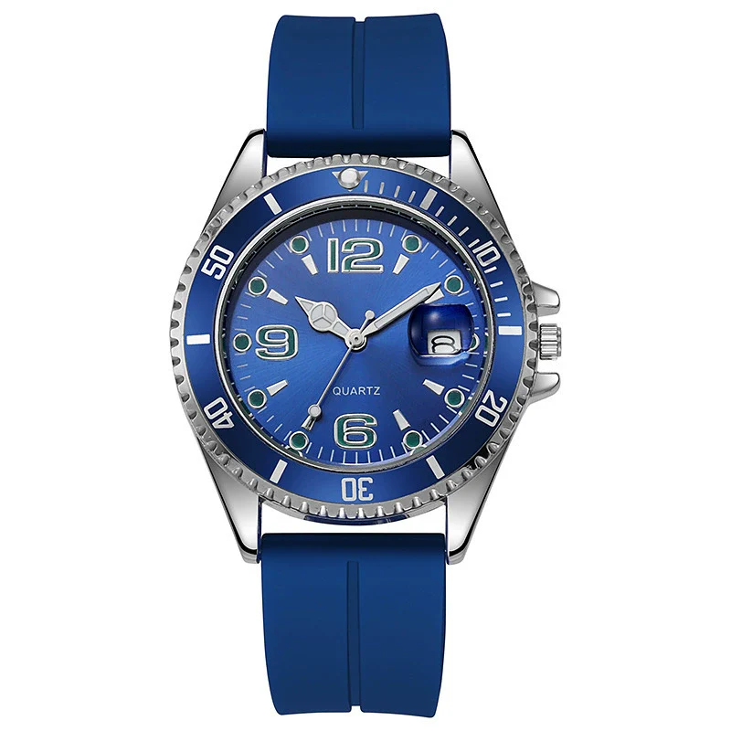 Couple Fashion Sports Silicone And Alloy Quartz Watch Round Dial Life Waterproof Stainless Steel Buckle - Image 14