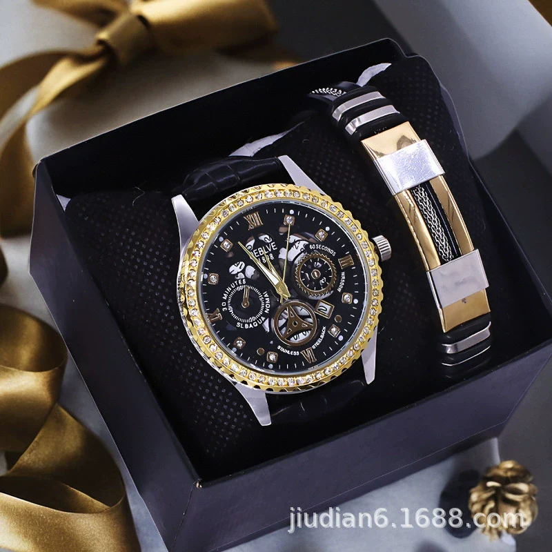 Couple Fashion Waterproof Quartz Wrist Watch Set Alloy And Stainless Steel Round Dial - Image 14