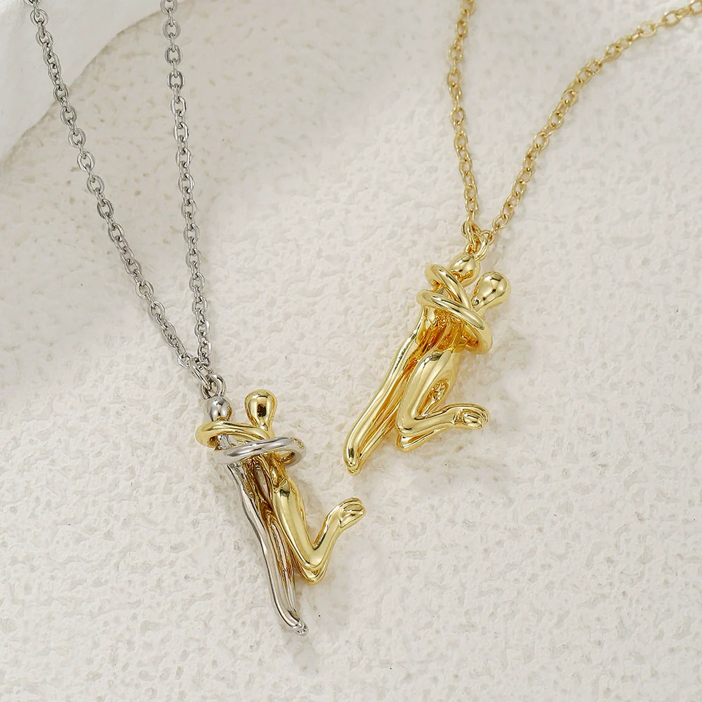 Couple Jewelry Copper Handmade O Word Chain Pendant Necklace - Image 3