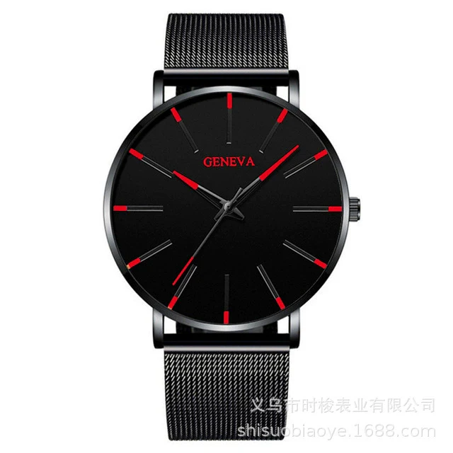 Couple Mesh Belt Quartz Watch Alloy Case Stainless Steel Strap And Buckle Round Dial Leisure Style - Image 4