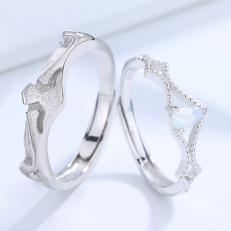 Couple Opening Ring S925 Silver Electroplated - Image 3