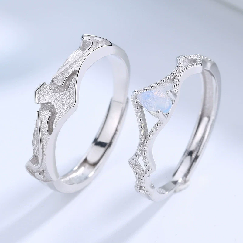 Couple Opening Ring S925 Silver Electroplated - Image 4