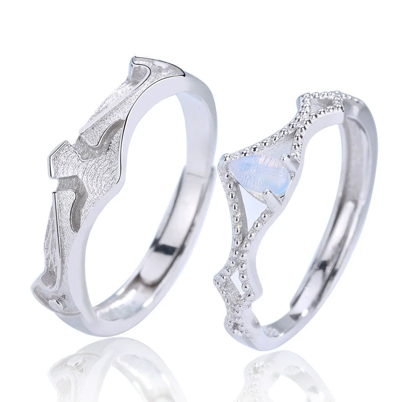 Couple Opening Ring S925 Silver Electroplated - Image 5