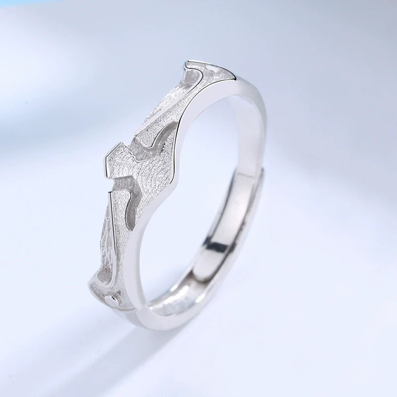 Couple Opening Ring S925 Silver Electroplated - Image 6