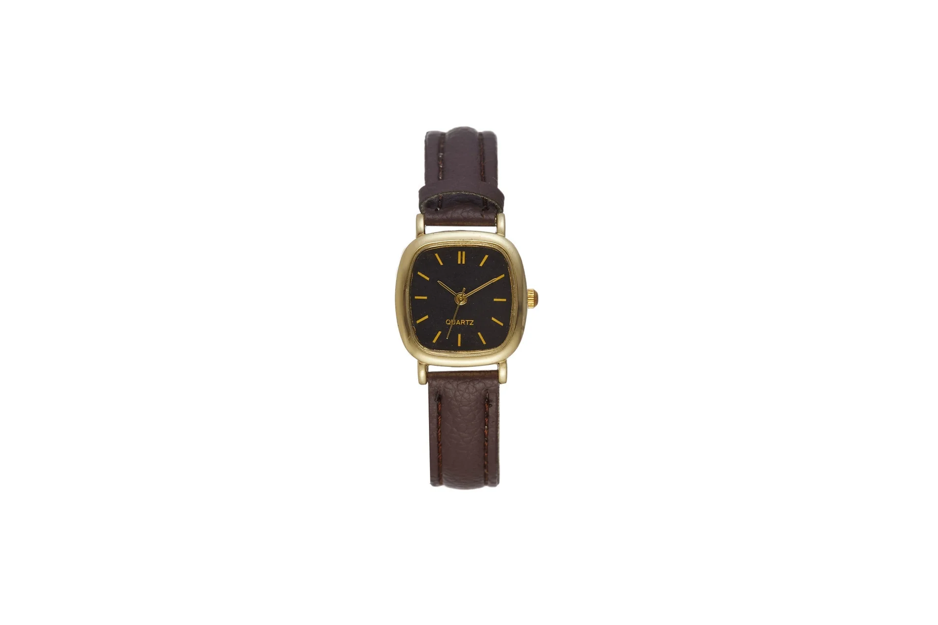Couple Quartz Belt Watch Alloy Case Imitation Leather Strap Square Dial - Image 6