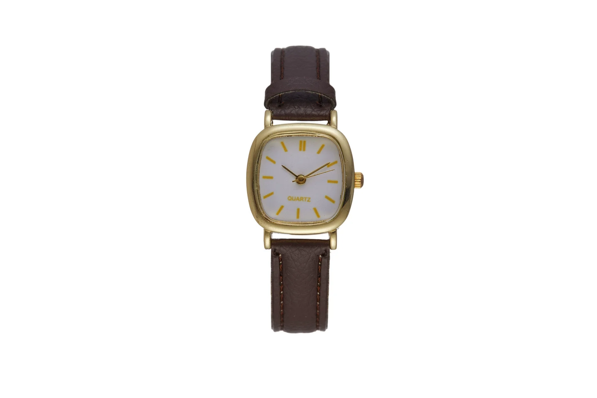 Couple Quartz Belt Watch Alloy Case Imitation Leather Strap Square Dial - Image 8