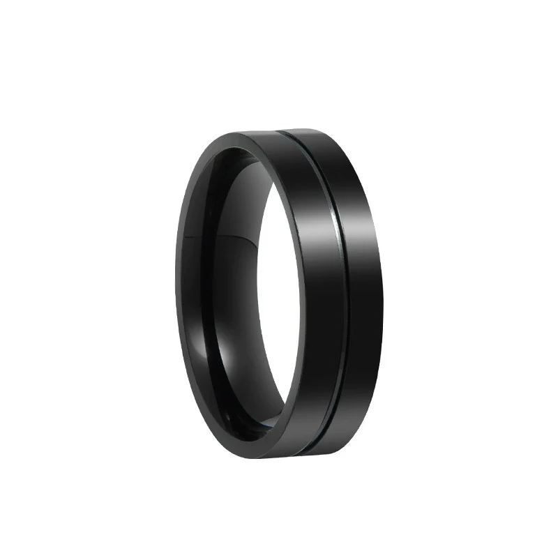 Couple Rings Stainless Steel Geometric Electroplating Zircon Jewelry - Image 11