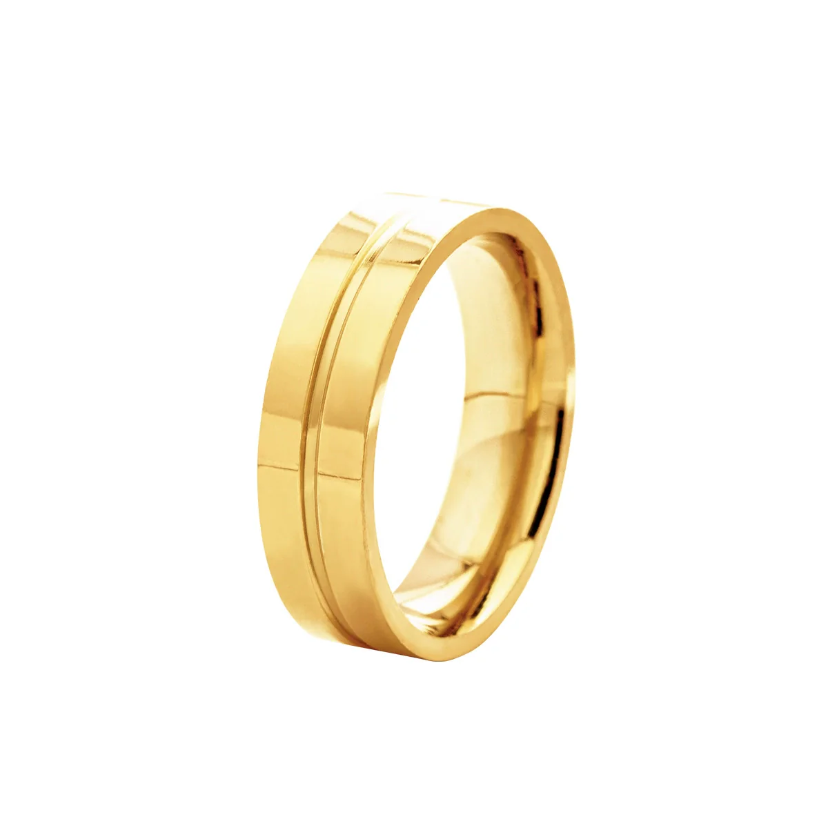 Couple Rings Stainless Steel Geometric Electroplating Zircon Jewelry - Image 7