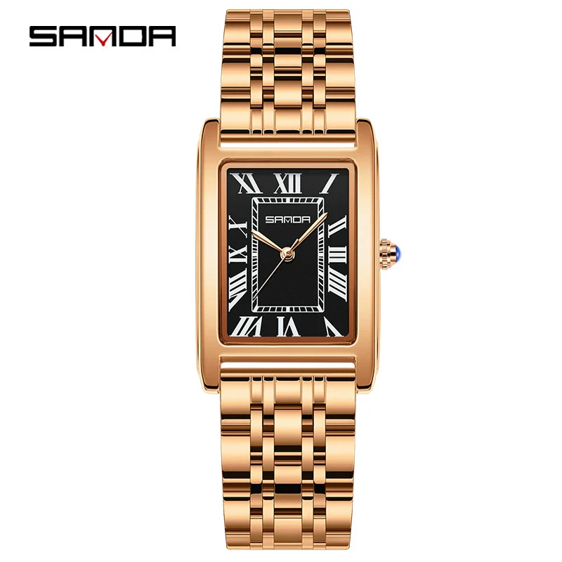 Couple Vintage Square Quartz Watches Waterproof Zinc Alloy Case Stainless Steel Buckle Mineral Tempered Glass Mirror - Image 11