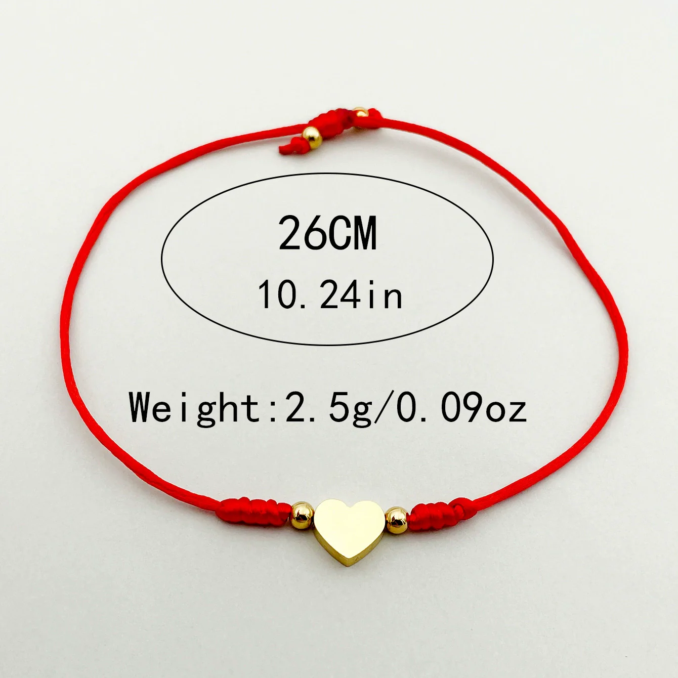 Couple Woven Red Rope Stainless Steel Heart Shape Love Bracelet Electroplated - Image 5