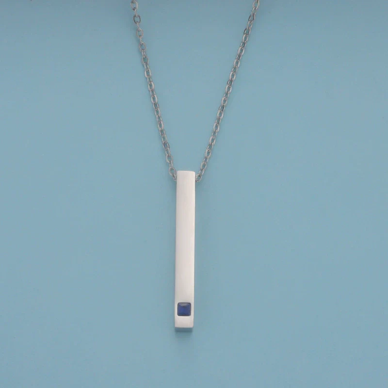 Couples Cuboid Stainless Steel Necklace With Geometric Pattern And Electroplating Treatment - Image 6