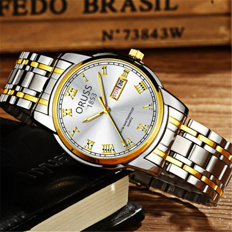 Couple's Leisure Quartz Watch With Alloy Case And Stainless Steel Strap - Image 7