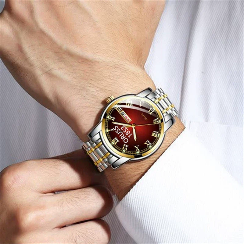 Couple's Leisure Quartz Watch With Alloy Case And Stainless Steel Strap - Image 9