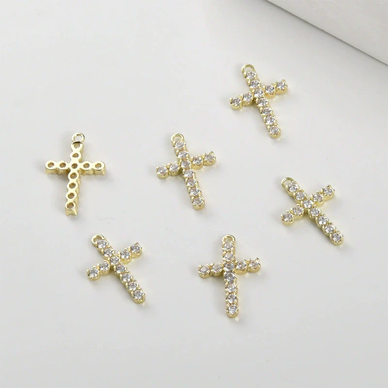 Cross Pendant Jewelry Accessories Copper Electroplating 14K Goldfilled Colorpreserving - Image 4