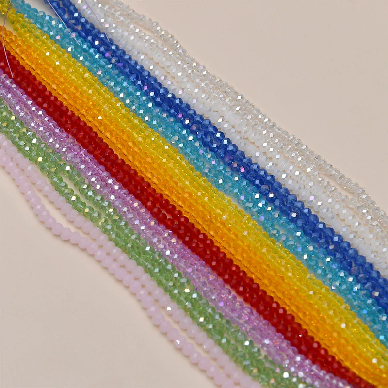 Crystal Glass Round Beads Jewelry Making Material For Bracelet Necklace Earring - Image 3
