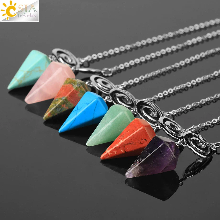 Crystal Quartz Pendulum For Prospecting And Healing With Electroplating Process - Image 2