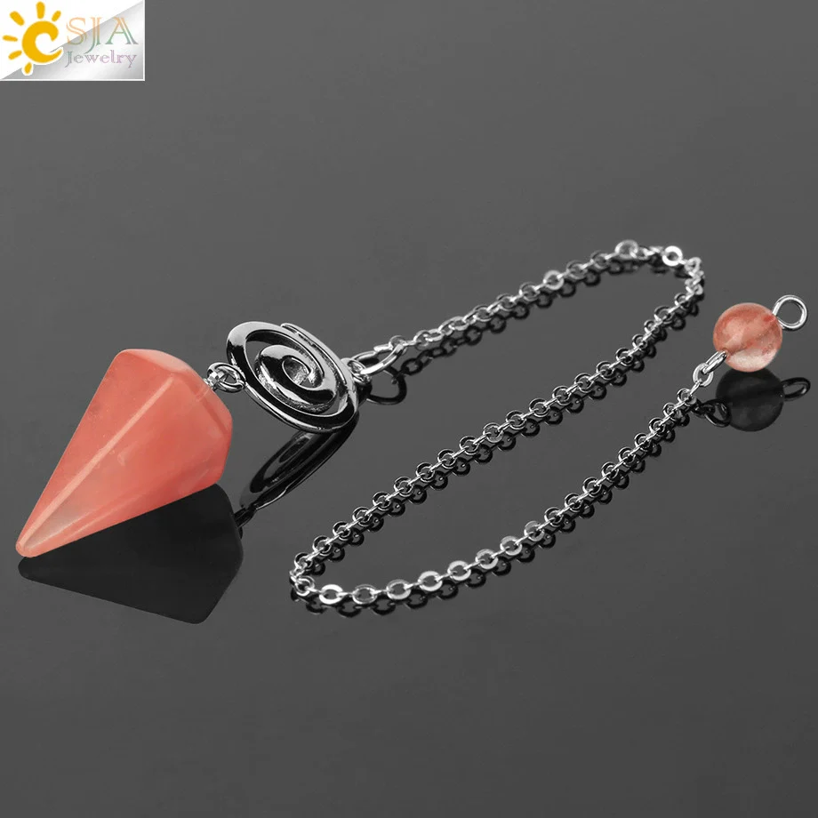 Crystal Quartz Pendulum For Prospecting And Healing With Electroplating Process - Image 23