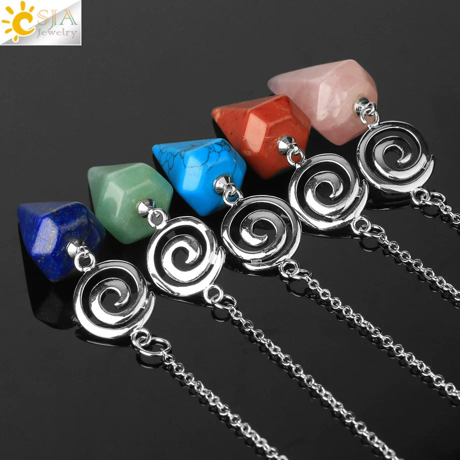 Crystal Quartz Pendulum For Prospecting And Healing With Electroplating Process - Image 3