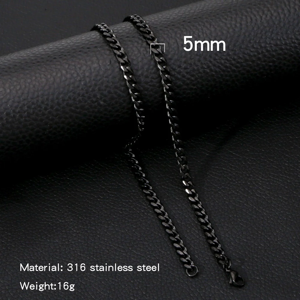 Cuban Chain Necklace Hip Hop Street Culture Wave Pattern Electroplated For Men And Women - Image 16