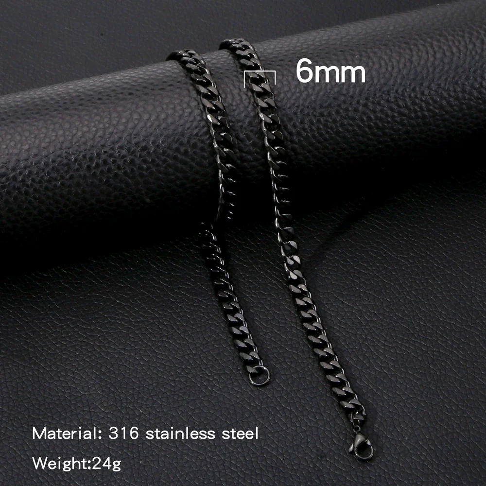 Cuban Chain Necklace Hip Hop Street Culture Wave Pattern Electroplated For Men And Women - Image 17