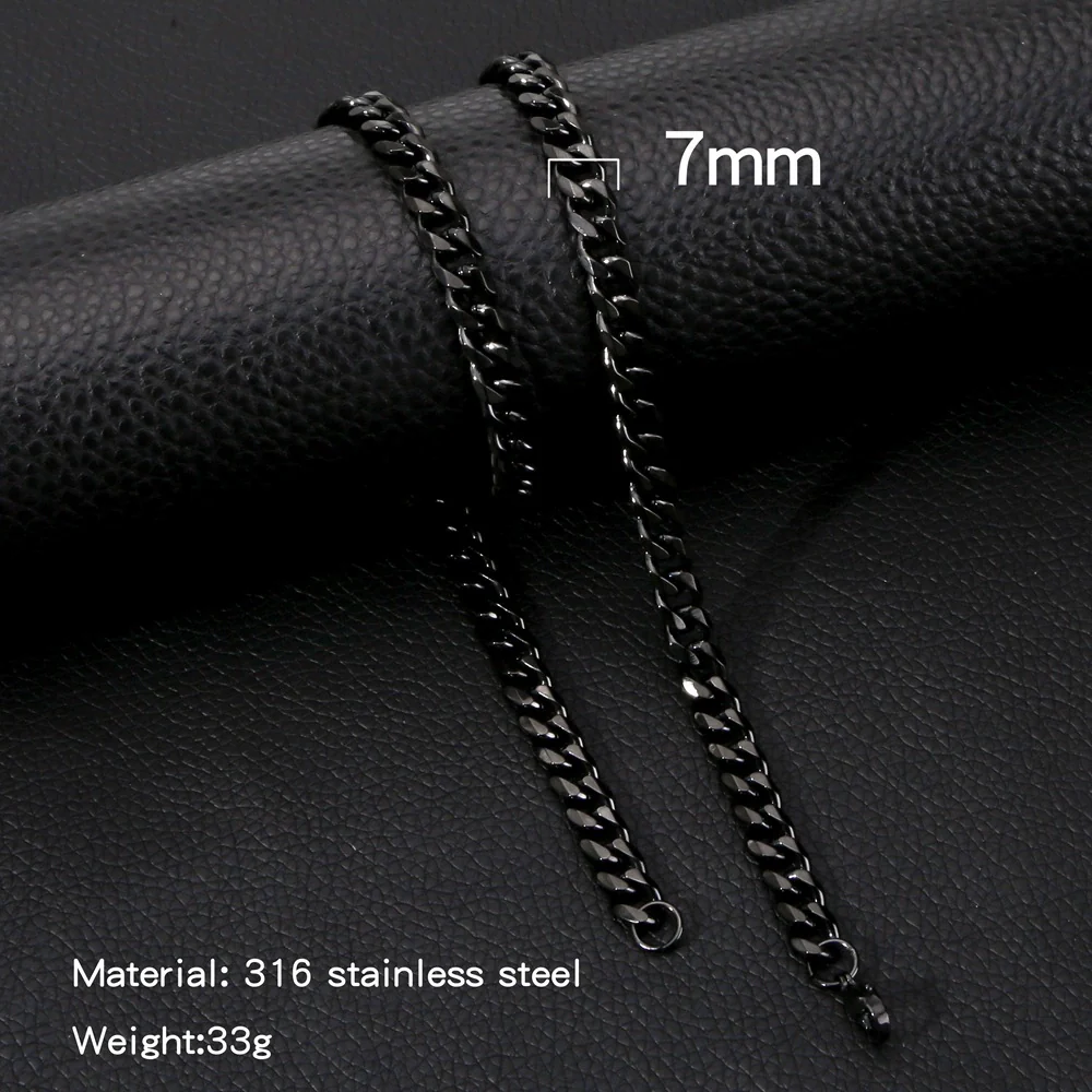 Cuban Chain Necklace Hip Hop Street Culture Wave Pattern Electroplated For Men And Women - Image 18