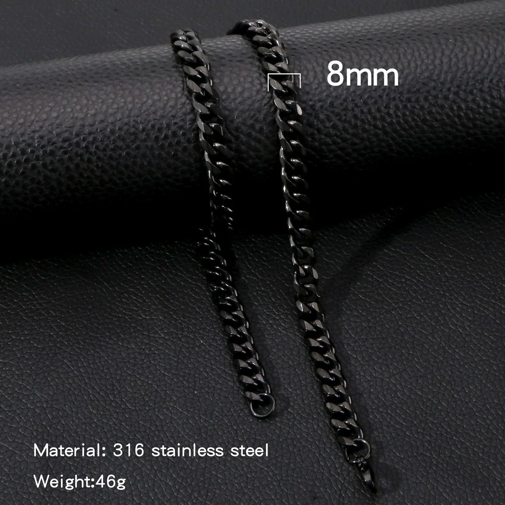 Cuban Chain Necklace Hip Hop Street Culture Wave Pattern Electroplated For Men And Women - Image 19