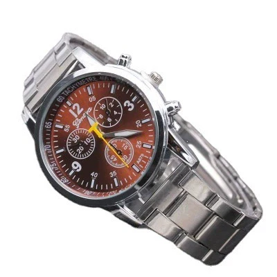 Decorative Fake Steel Band Watch Round Dial Alloy Casual Sports General Style - Image 5