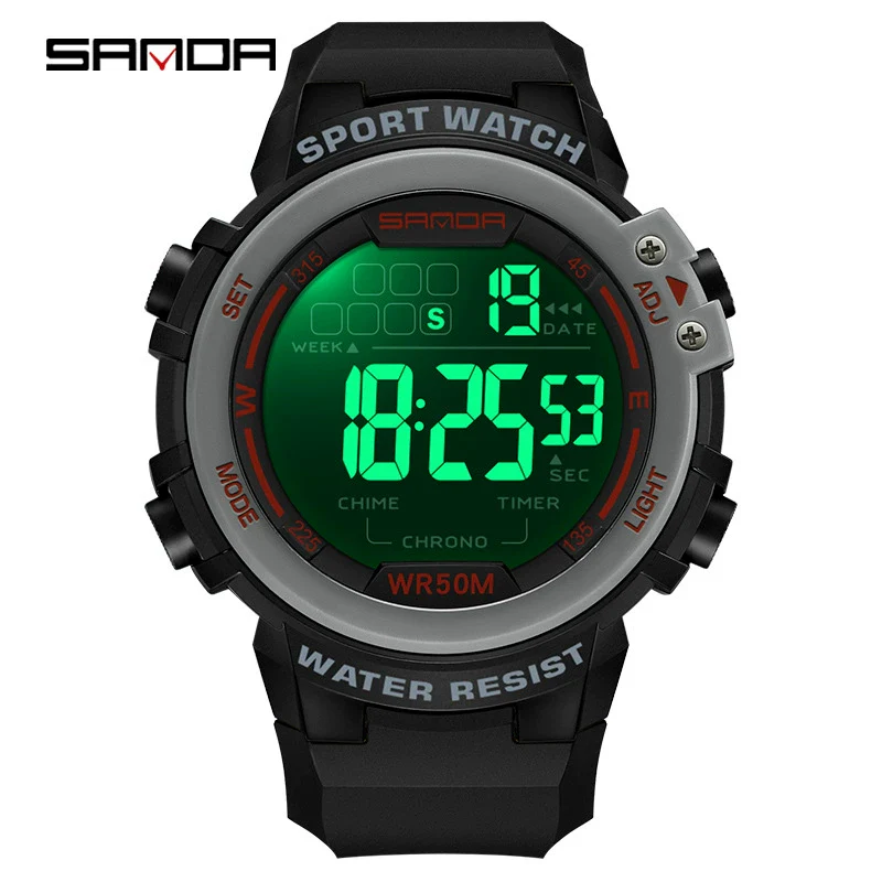 Digital Watch Multifunctional Youth Watch Fashion Trendy Luminous Student Watch Round Acrylic Mirror Abs Tpu Simple Natural - Image 7