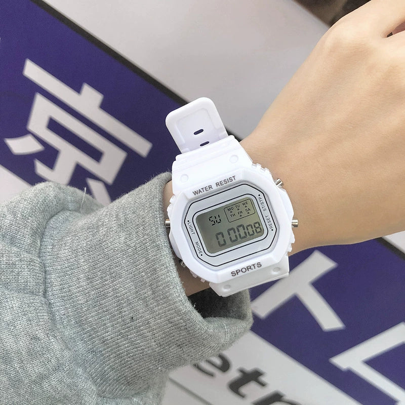 Digital Watch Plastic And Silicone Unicorn Luminous Square For Kids And Girls - Image 3