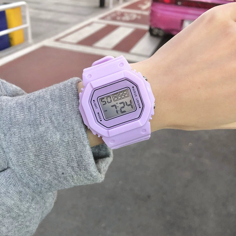 Digital Watch Plastic And Silicone Unicorn Luminous Square For Kids And Girls - Image 4