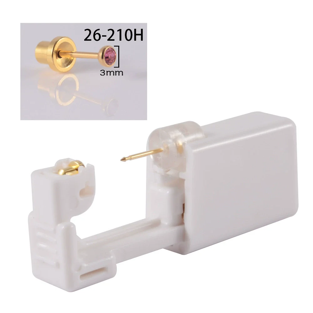 Disposable Ear Piercing Device 316L Stainless Steel Semicircle Diamond Low Pain Puncture Tool - Image 9