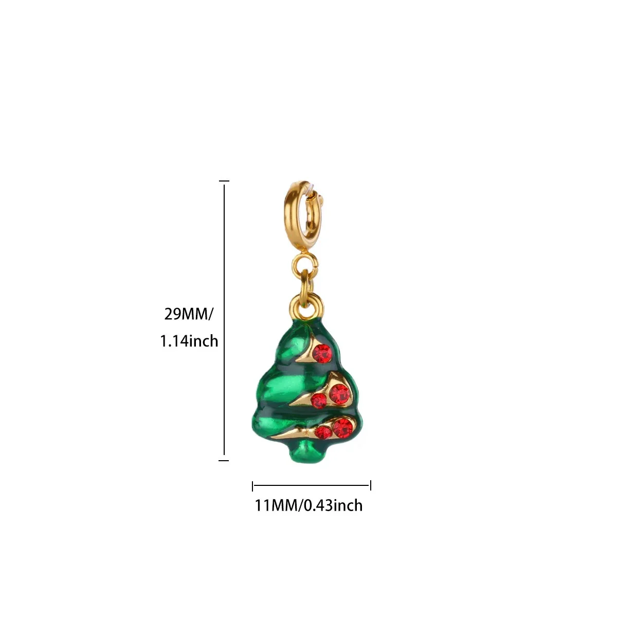 Diy Christmas Bracelet And Necklace Accessories With Stainless Steel Christmas Tree Snowflake Bell And Dripping Oil Design - Image 13