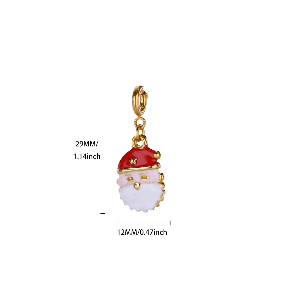 Diy Christmas Bracelet And Necklace Accessories With Stainless Steel Christmas Tree Snowflake Bell And Dripping Oil Design - Image 7