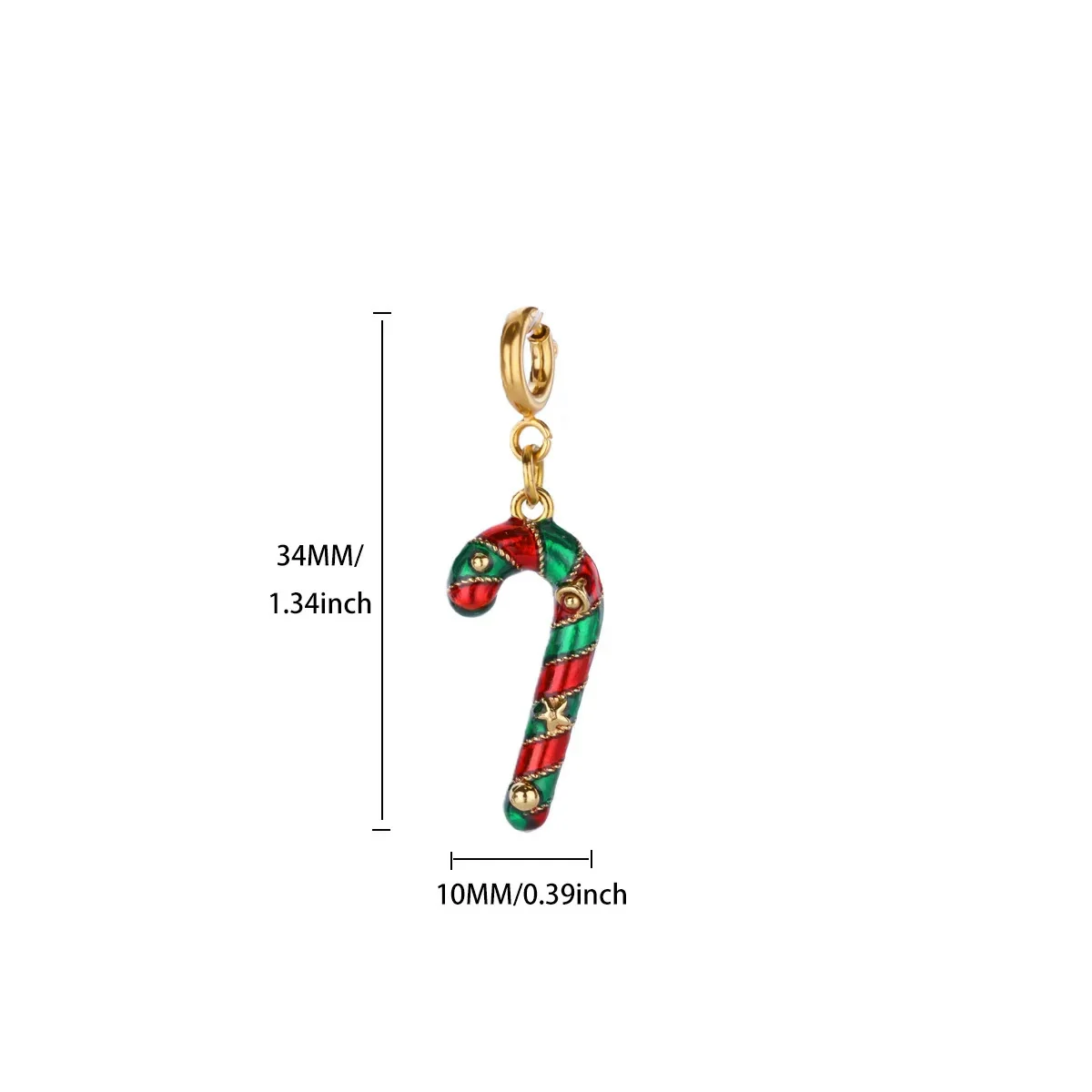 Diy Christmas Bracelet And Necklace Accessories With Stainless Steel Christmas Tree Snowflake Bell And Dripping Oil Design - Image 8