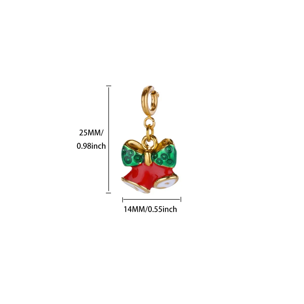 Diy Christmas Bracelet And Necklace Accessories With Stainless Steel Christmas Tree Snowflake Bell And Dripping Oil Design - Image 9