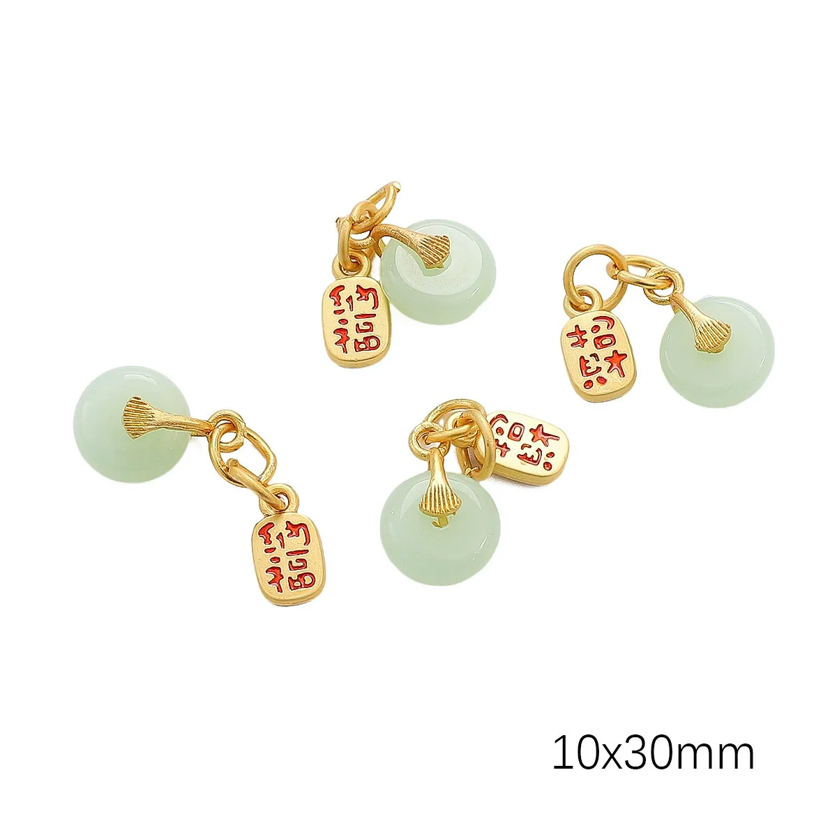Diy Handmade Peanut Pendant Bracelet Necklace Loose Beads Accessories With Sand Gold Drop Oil Inlaid Glass Copper Material - Image 14